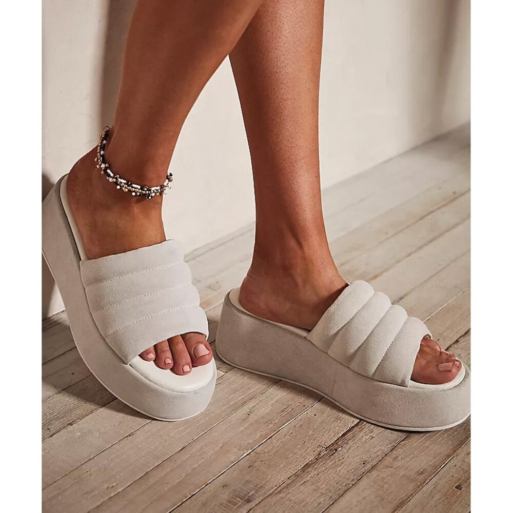 COPY - FREE PEOPLE Almost Paradise Platform Sandals / Sea Salt